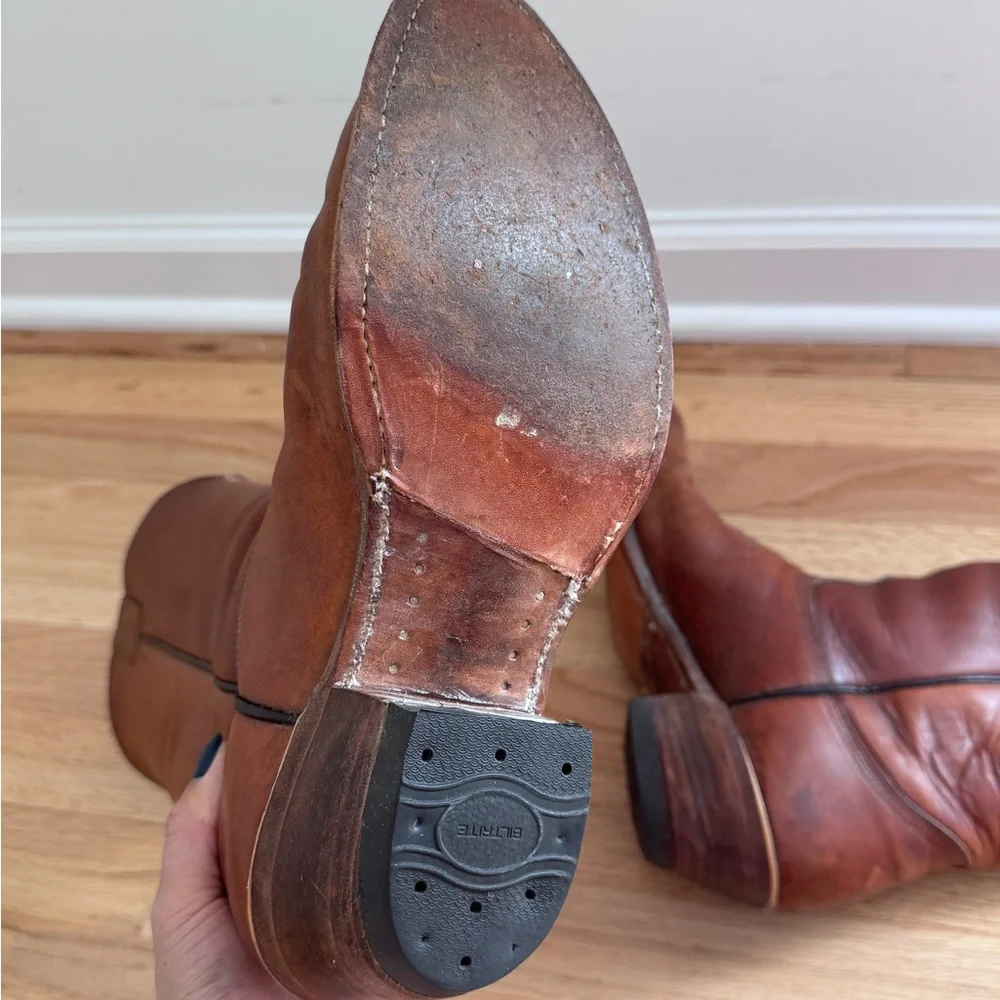 Vintage Nocona Brown Leather Boots‎ Western Cowboy Men's Size 9D